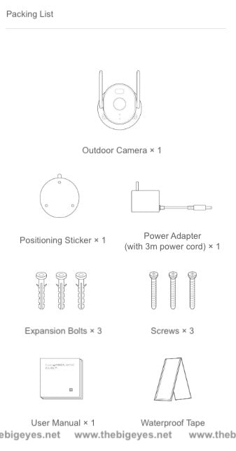 Outdoor camera AW300 camera