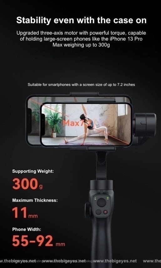 Mobile phone gimbal stabilizer